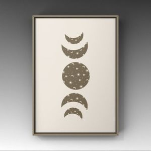 Modern Moon phases graphic design wall art print